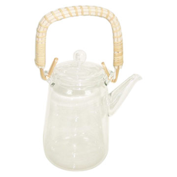Glass Teapot With Willow Handles